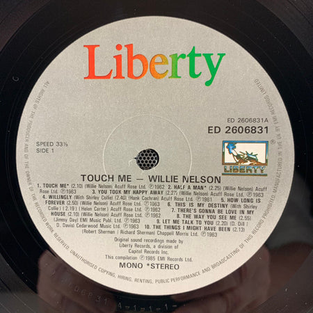 Willie Nelson : Touch Me (LP, Comp)