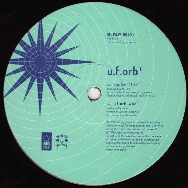 The Orb : U.F.Orb (2xLP, Album, Ltd, Bla)