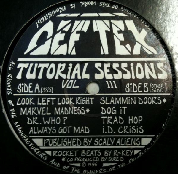 Def Tex : Tutorial Sessions Vol III (12", MiniAlbum)