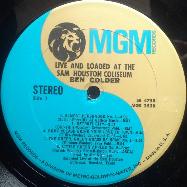 Ben Colder : Live And Loaded At The Sam Houston Coliseum (LP)