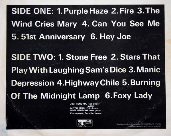 Jimi Hendrix Experience* : Smash Hits (LP, Comp, Mono)