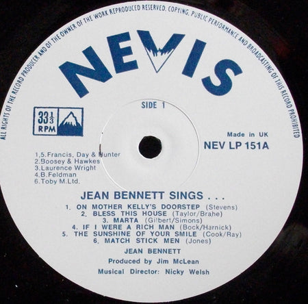 Jean Bennett (2) : Jean Bennett Sings... (LP)