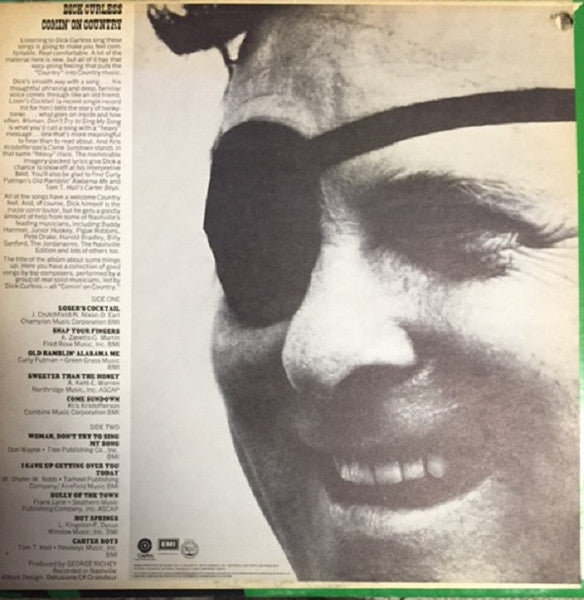 Dick Curless : Comin' On Country (LP, Album, Win)