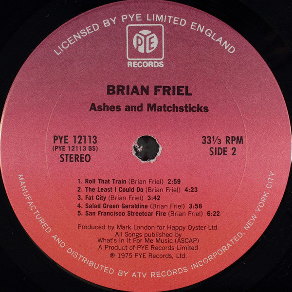 Brian Friel* : Ashes & Matchsticks (LP)