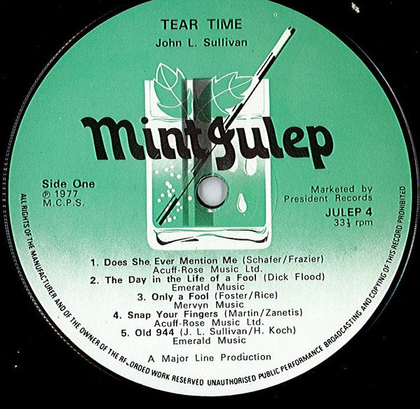 John L. Sullivan : Tear Time (LP, Album)