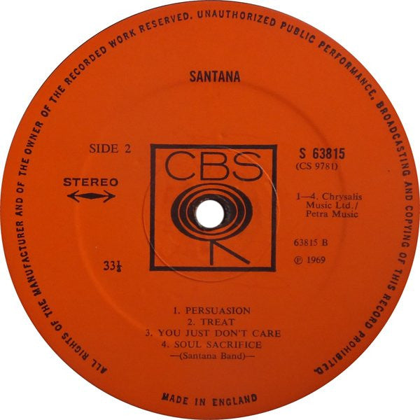 Santana : Santana (LP, Album, RE)