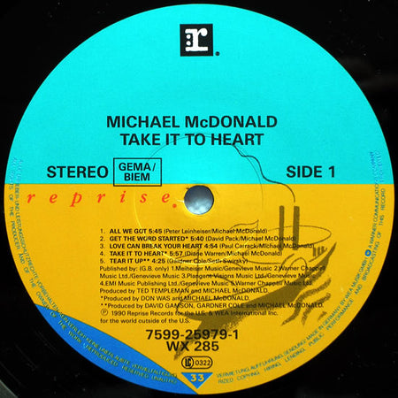 Michael McDonald : Take It To Heart (LP, Album)