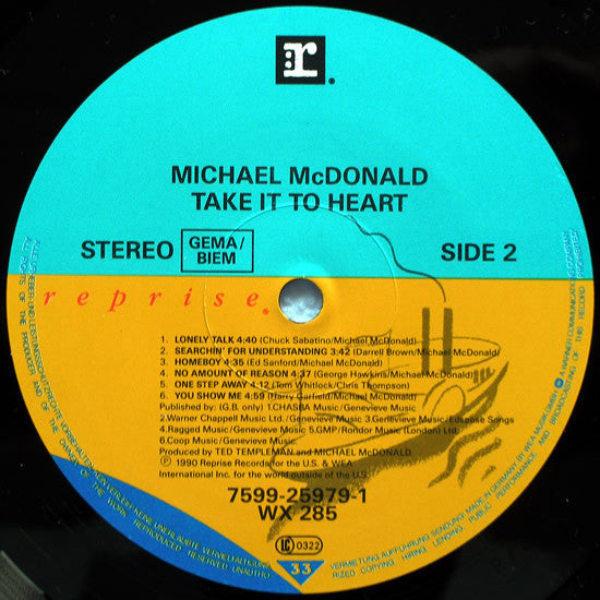 Michael McDonald : Take It To Heart (LP, Album)