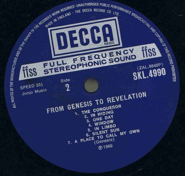 Genesis : From Genesis To Revelation (LP, Album, RP, Box)