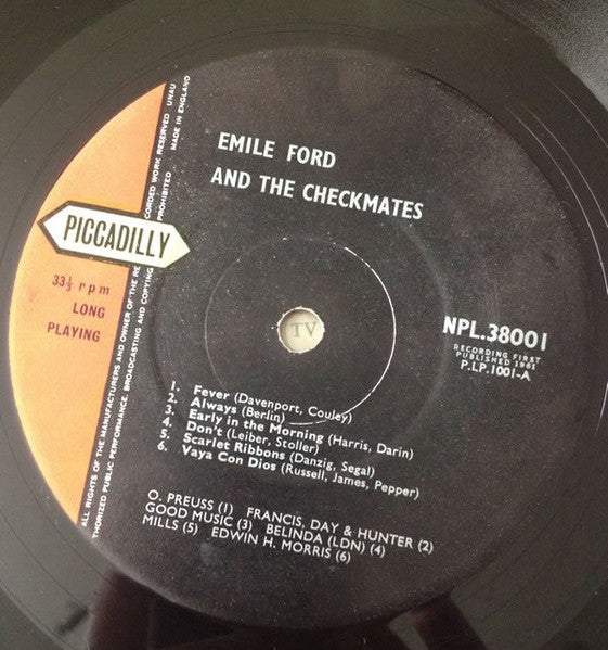 Emile Ford & The Checkmates : Emile (LP, Album, Mono)