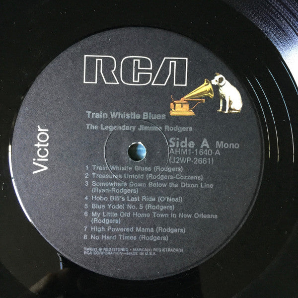 Jimmie Rodgers : Train Whistle Blues (LP, Comp, RE)