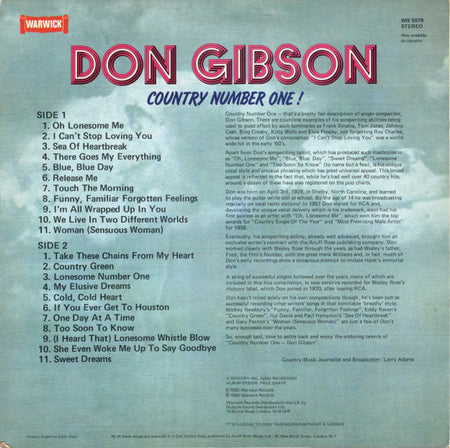 Don Gibson : Country Number One ! (LP, Comp)