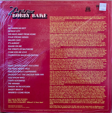 Bobby Bare : 20 Of The Best (LP, Comp)
