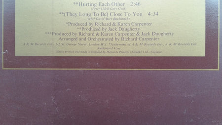 Carpenters : The Singles 1969-1973 (LP, Album, Comp, Gat)