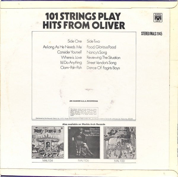 101 Strings : Oliver (LP)