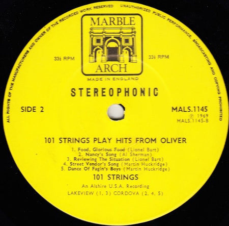 101 Strings : Oliver (LP)