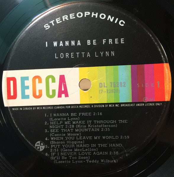 Loretta Lynn : I Wanna Be Free (LP, Album)