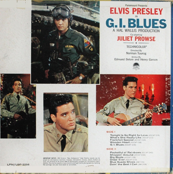Elvis Presley : G. I. Blues (LP, Album, Mono, RP, Roc)