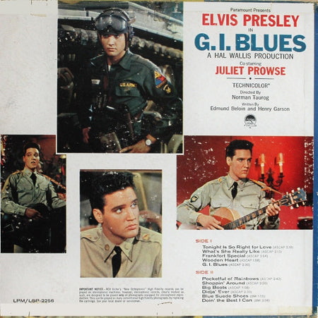 Elvis Presley : G. I. Blues (LP, Album, Mono, RP, Roc)