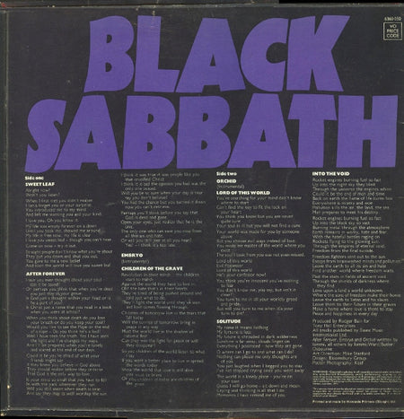 Black Sabbath : Master Of Reality (LP, Album, Emb)