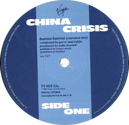 China Crisis : Hanna Hanna (Extended Mix) (12")