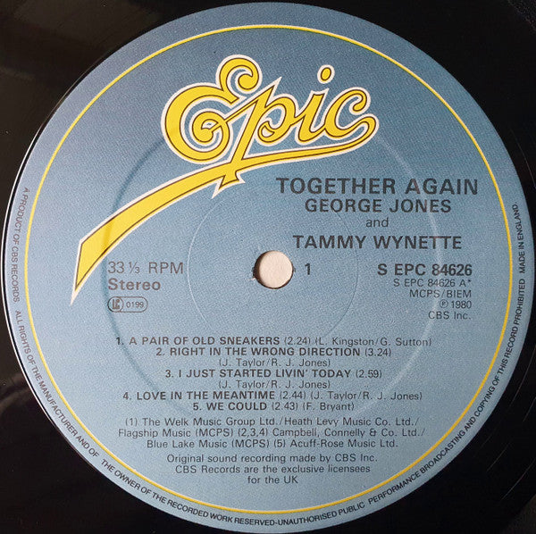George Jones & Tammy Wynette : Together Again (LP, Album)