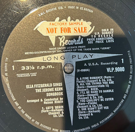 Ella Fitzgerald : Ella Fitzgerald Sings The Jerome Kern Song Book (LP, Album, Mono)