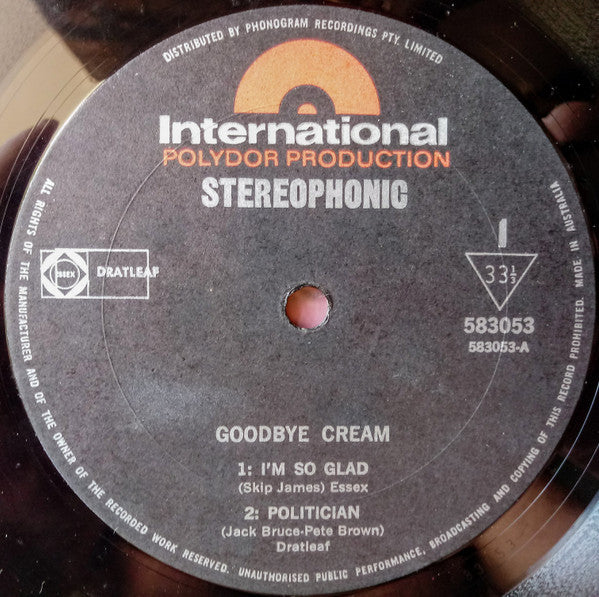 Cream (2) : Goodbye (LP, Album)