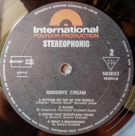 Cream (2) : Goodbye (LP, Album)