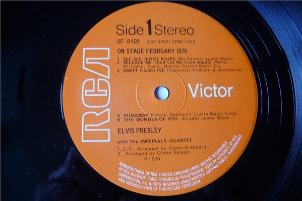 Elvis Presley : On Stage (LP, Album, Pos)