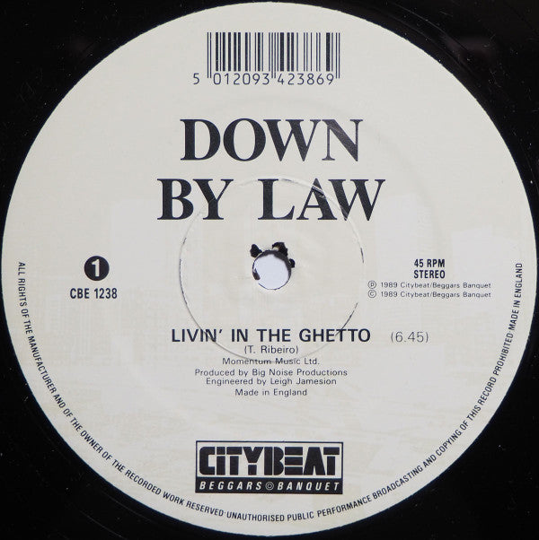 Down By Law : Livin' In The Ghetto (12")