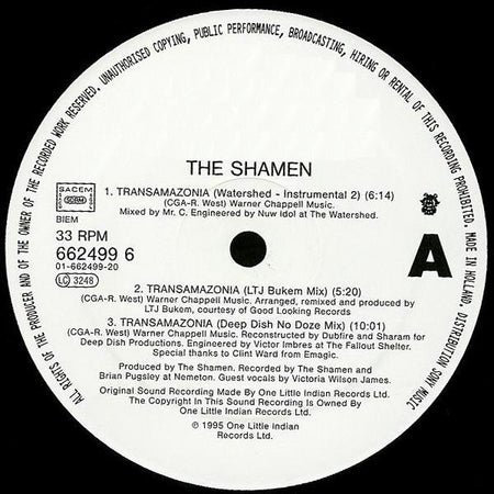 The Shamen : Transamazonia (12")