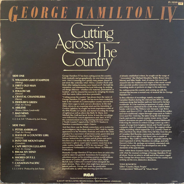 George Hamilton IV : Cutting Across The Country (LP, Album)