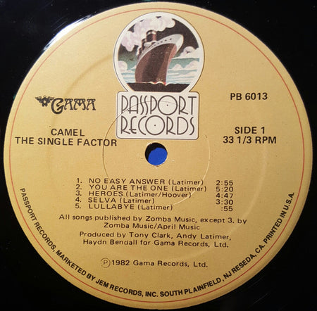 Camel : The Single Factor (LP, Album)