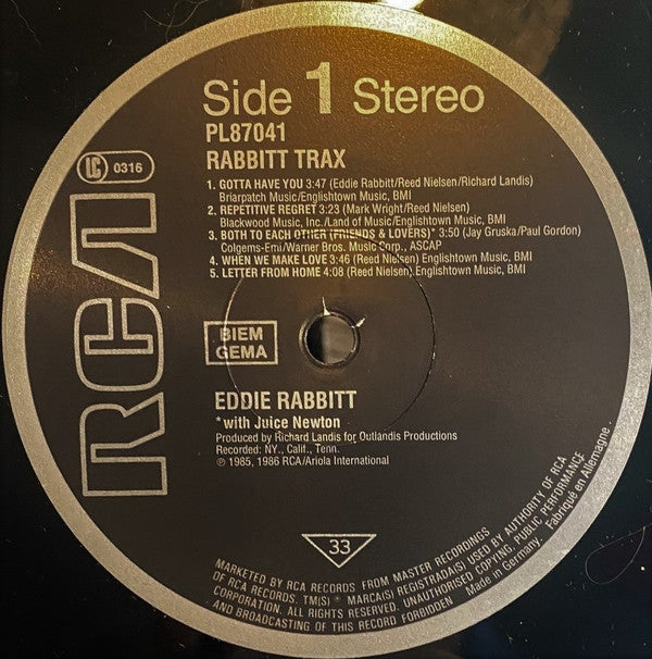 Eddie Rabbitt : Rabbitt Trax (LP, Album)