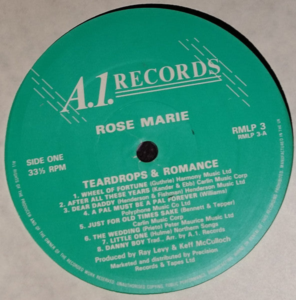 Rose Marie (3) : Teardrops & Romance (LP, Album)