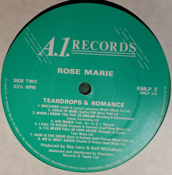 Rose Marie (3) : Teardrops & Romance (LP, Album)