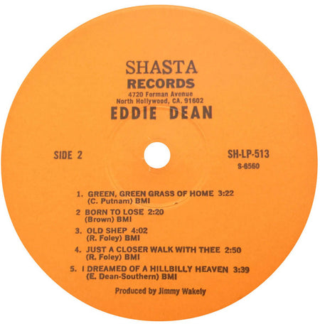 Eddie Dean : Sincerely Eddie Dean (LP)