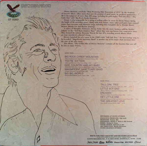 Dorsey Burnette : The Golden Hits Of Dorsey Burnette (LP, Comp)