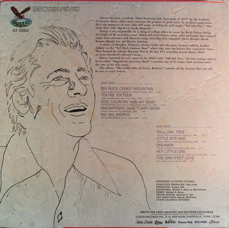 Dorsey Burnette : The Golden Hits Of Dorsey Burnette (LP, Comp)