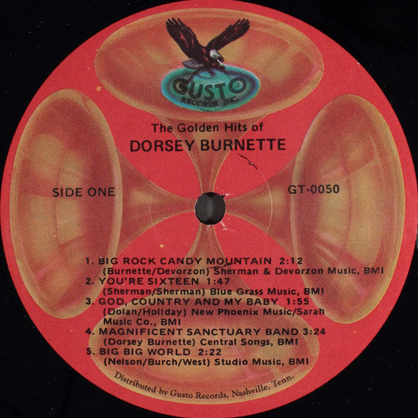 Dorsey Burnette : The Golden Hits Of Dorsey Burnette (LP, Comp)