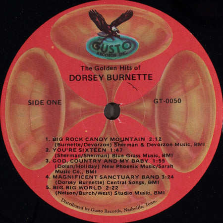 Dorsey Burnette : The Golden Hits Of Dorsey Burnette (LP, Comp)
