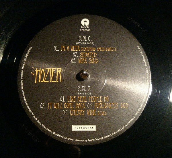 Hozier : Hozier (2xLP, Album)