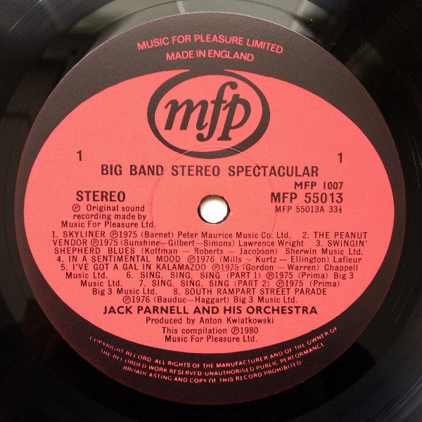 Jack Parnell & His Orchestra : Big Band Stereo Spectacular (2xLP, Comp, Gat)
