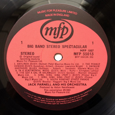 Jack Parnell & His Orchestra : Big Band Stereo Spectacular (2xLP, Comp, Gat)
