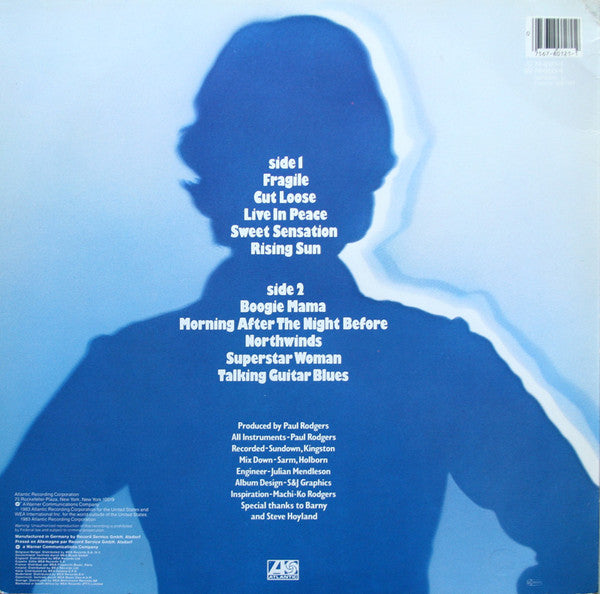 Paul Rodgers : Cut Loose (LP, Album)