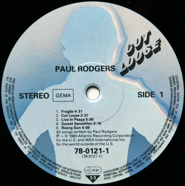 Paul Rodgers : Cut Loose (LP, Album)