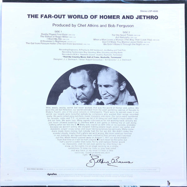 Homer And Jethro : The Far-Out World Of Homer & Jethro (LP, Album)