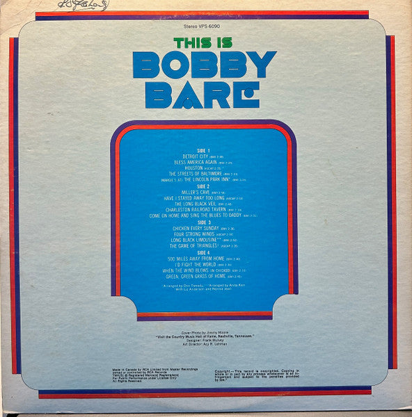 Bobby Bare : This Is Bobby  Bare (2xLP, Comp)