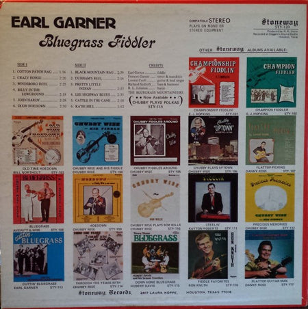 Earl Garner : Bluegrass Fiddler (LP, Album)
